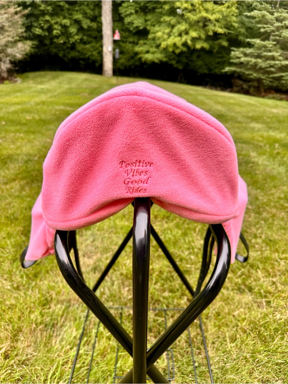 Positive Vibes Pink Pet Saddle Cover